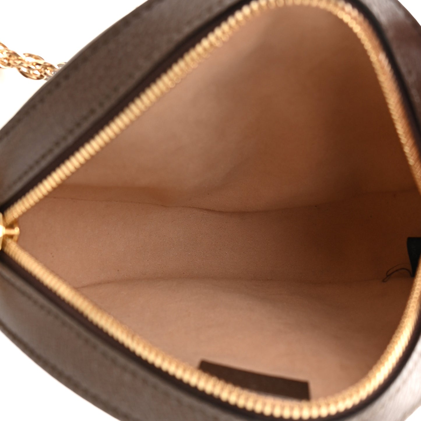 GG Supreme Monogram Web Mini Ophidia Round Shoulder Bag Brown