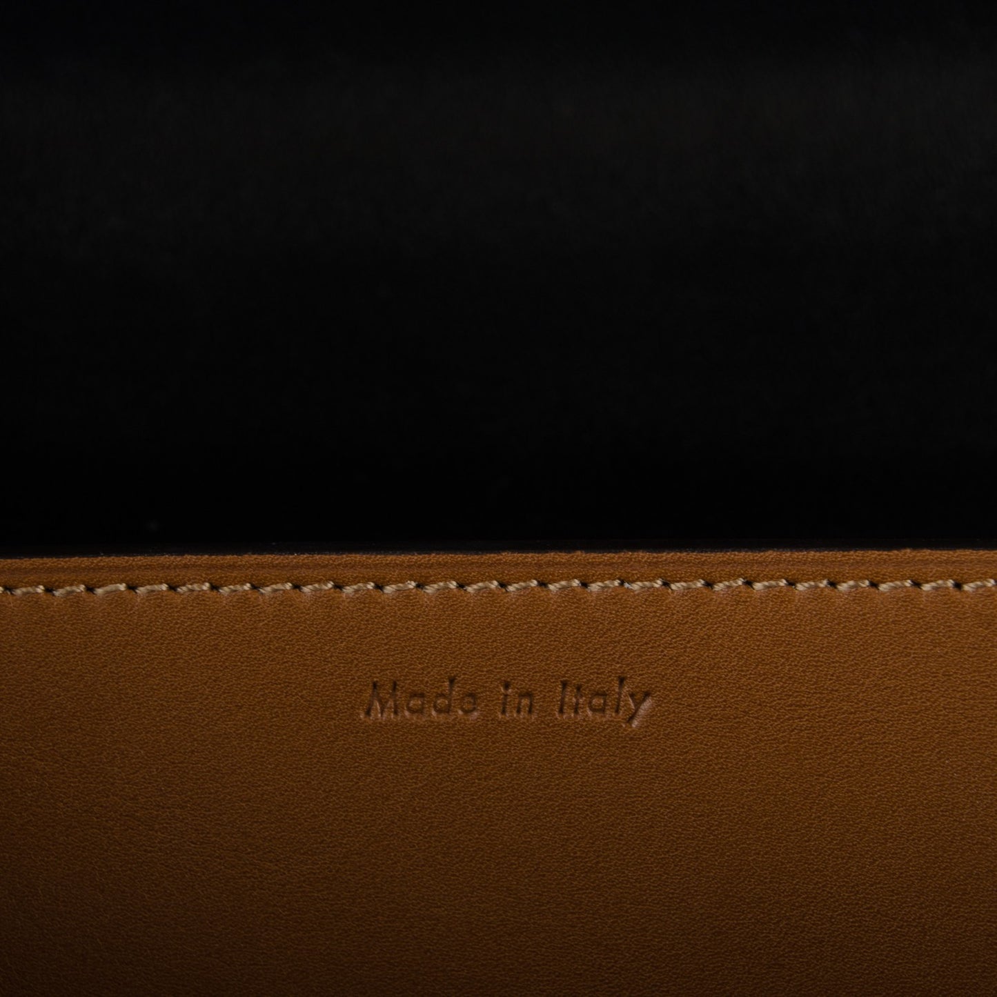 Smooth Calfskin Bi-Color Large Case Camel