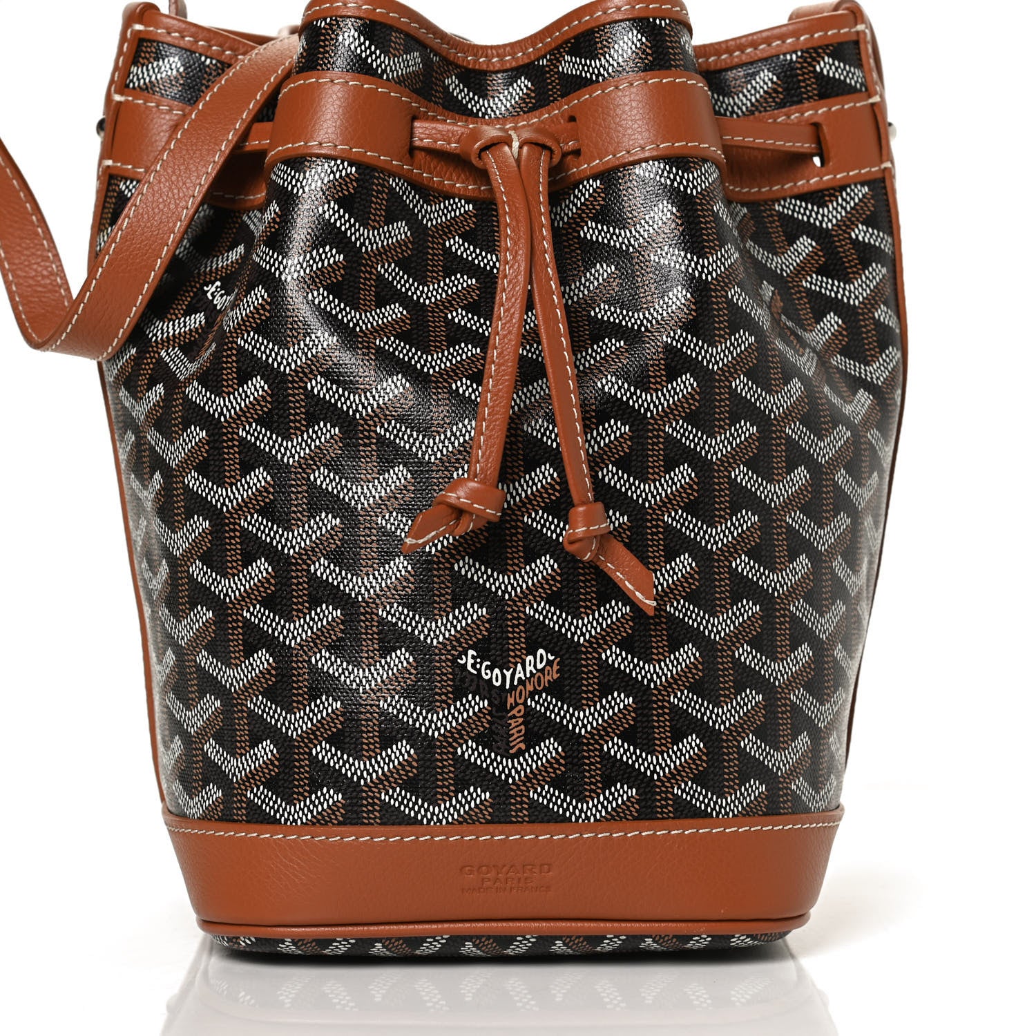 Goyard Goyardine Petit Flot Bucket Bag PM Black Gold 7 of 11