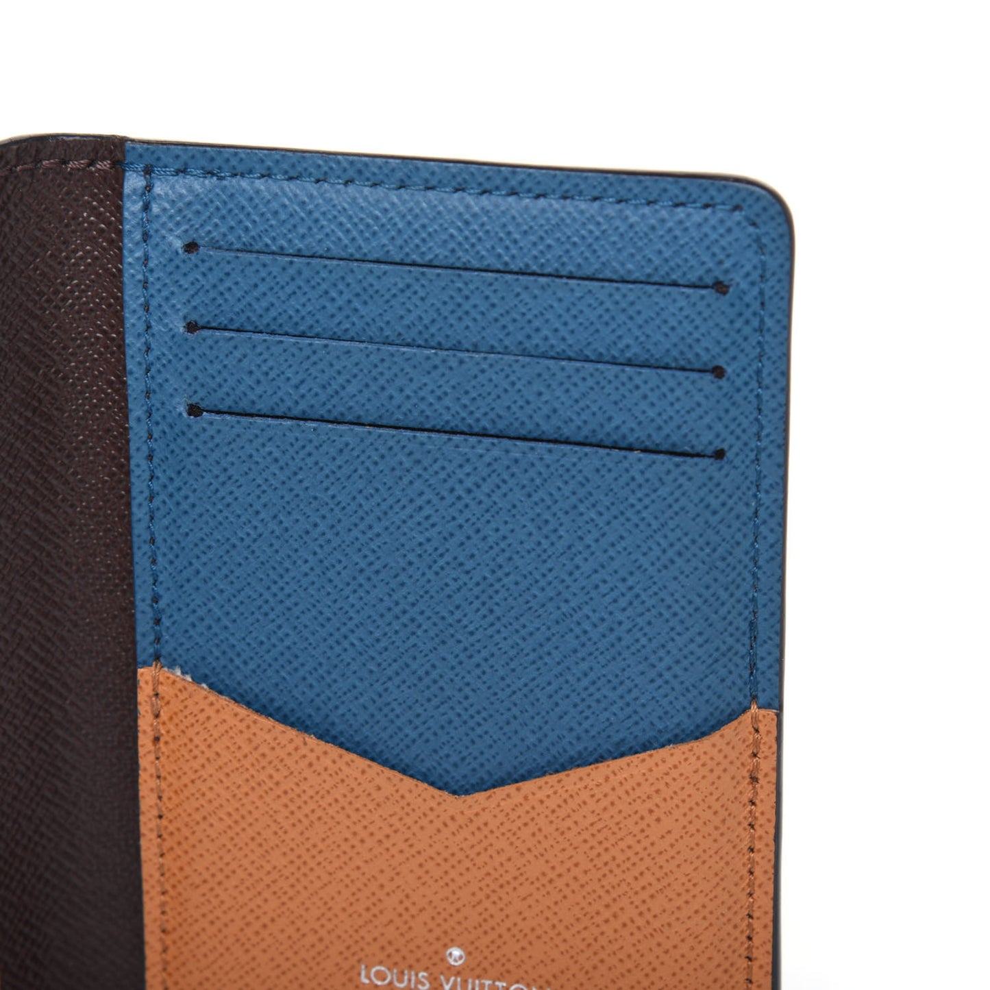 Epi Monogram Patchwork Pocket Organizer NM Indigo