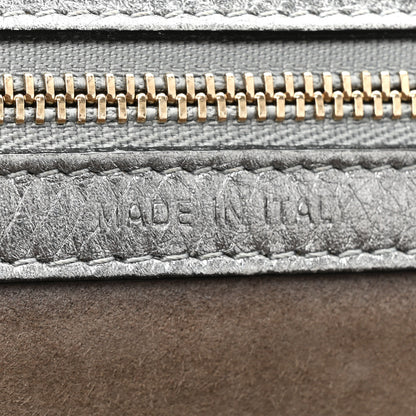 Christian Dior Metallic Grained Calfskin Medium Diorama Flap Bag Steel 6 of 15