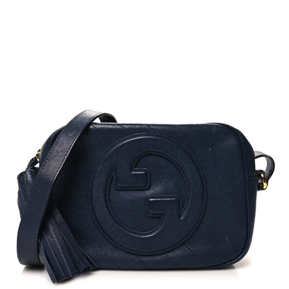 Gucci Sakai Be Green Calfskin Diagonal Stitched Small Blondie Shoulder Bag Blue Agata 1 of 13