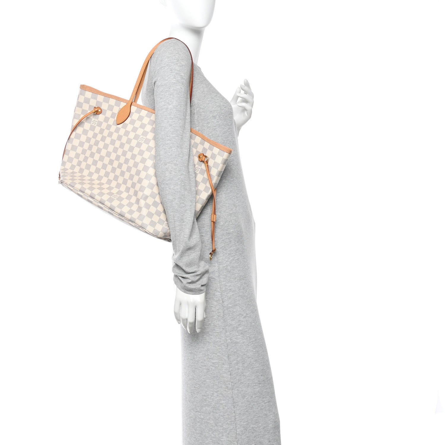 Louis Vuitton Damier Azur Neo Neverfull MM Rose Ballerine 2 of 14