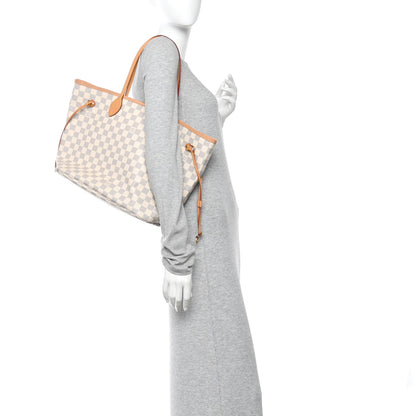 Louis Vuitton Damier Azur Neo Neverfull MM Rose Ballerine 2 of 14