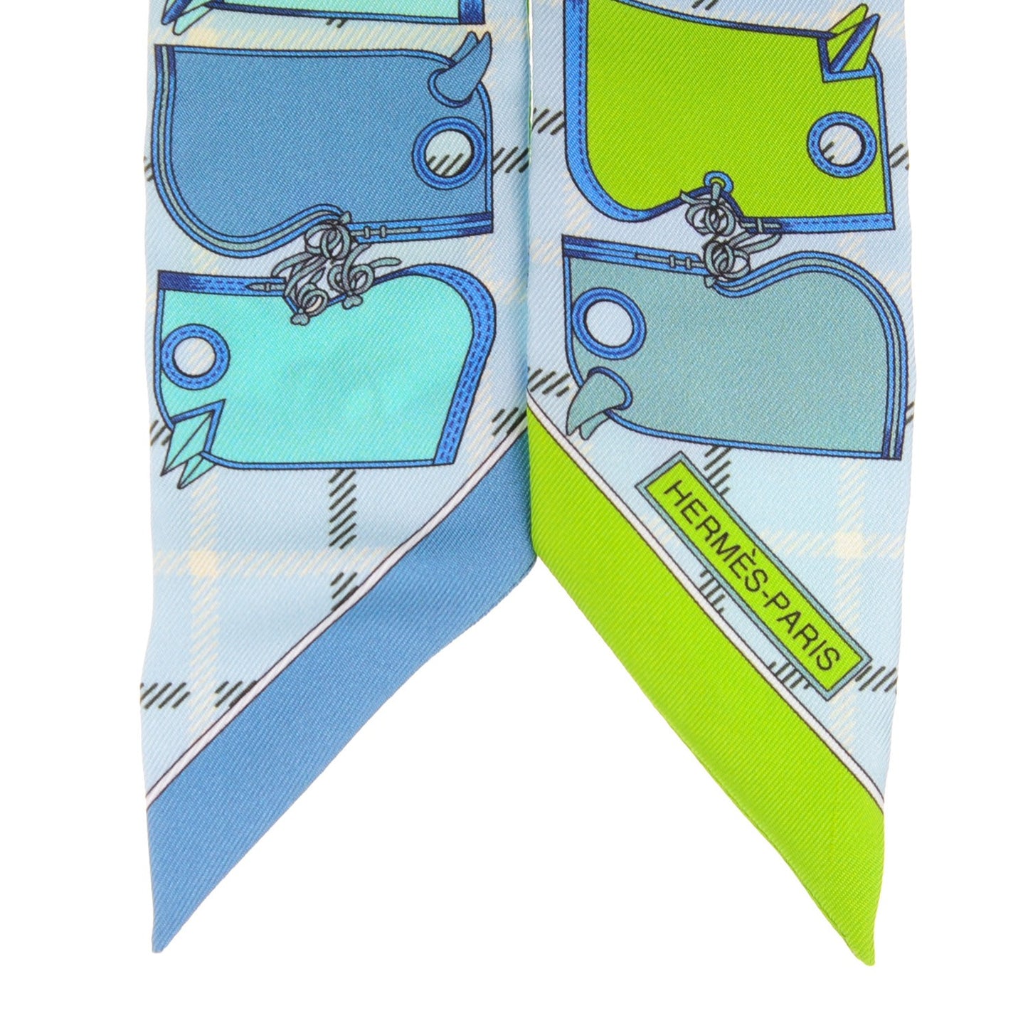 Silk Camails Twilly Vert Fluo Ciel Vert D Eau