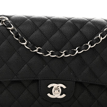 Chanel Caviar Quilted Medium Double Flap Black 8 of 14