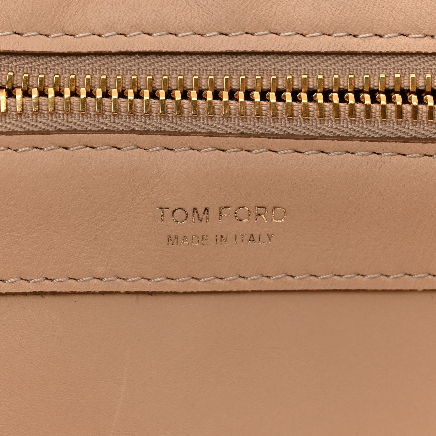 Tom Ford Calfskin Medium Hollywood T Twist Tote Oat 6 of 10