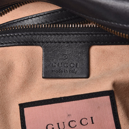 Gucci Calfskin Matelasse GucciGhost Medium GG Marmont Chain Shoulder Bag Black New Acquamarine 6 of 14