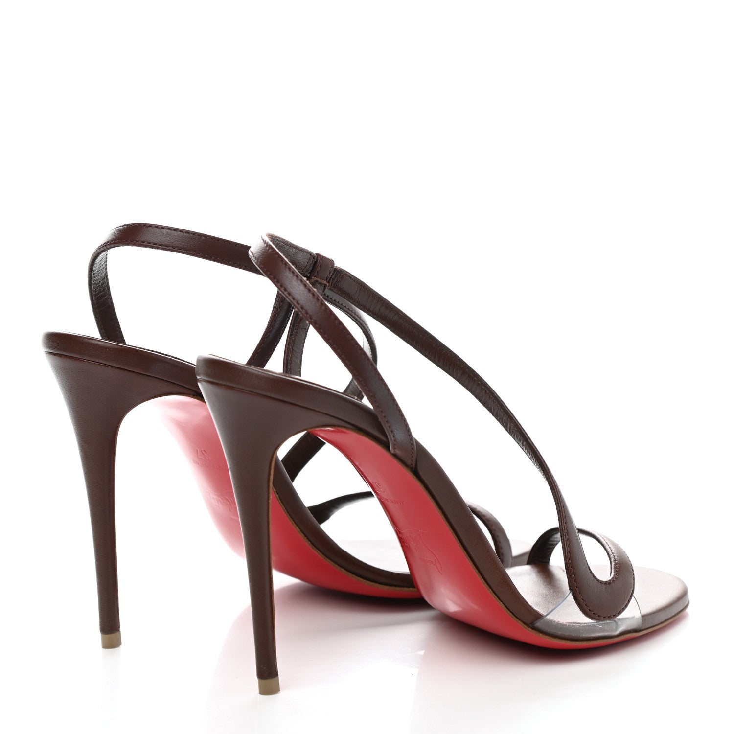 Christian Louboutin Nappa Rosalie 100 Sandals 37 Dark Beige 4 of 7