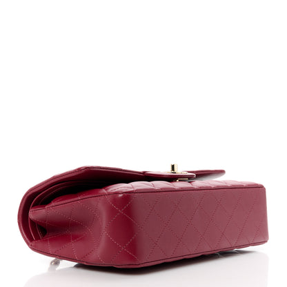 Chanel Lambskin Quilted Medium Double Flap Burgundy 4 of 11