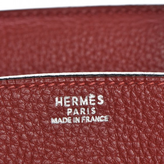 Hermes Taurillon Clemence Birkin 30 Rouge H 17 of 27