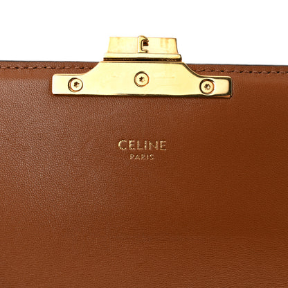 Celine Canvas Calfskin Triomphe Shoulder Bag Tan 6 of 10