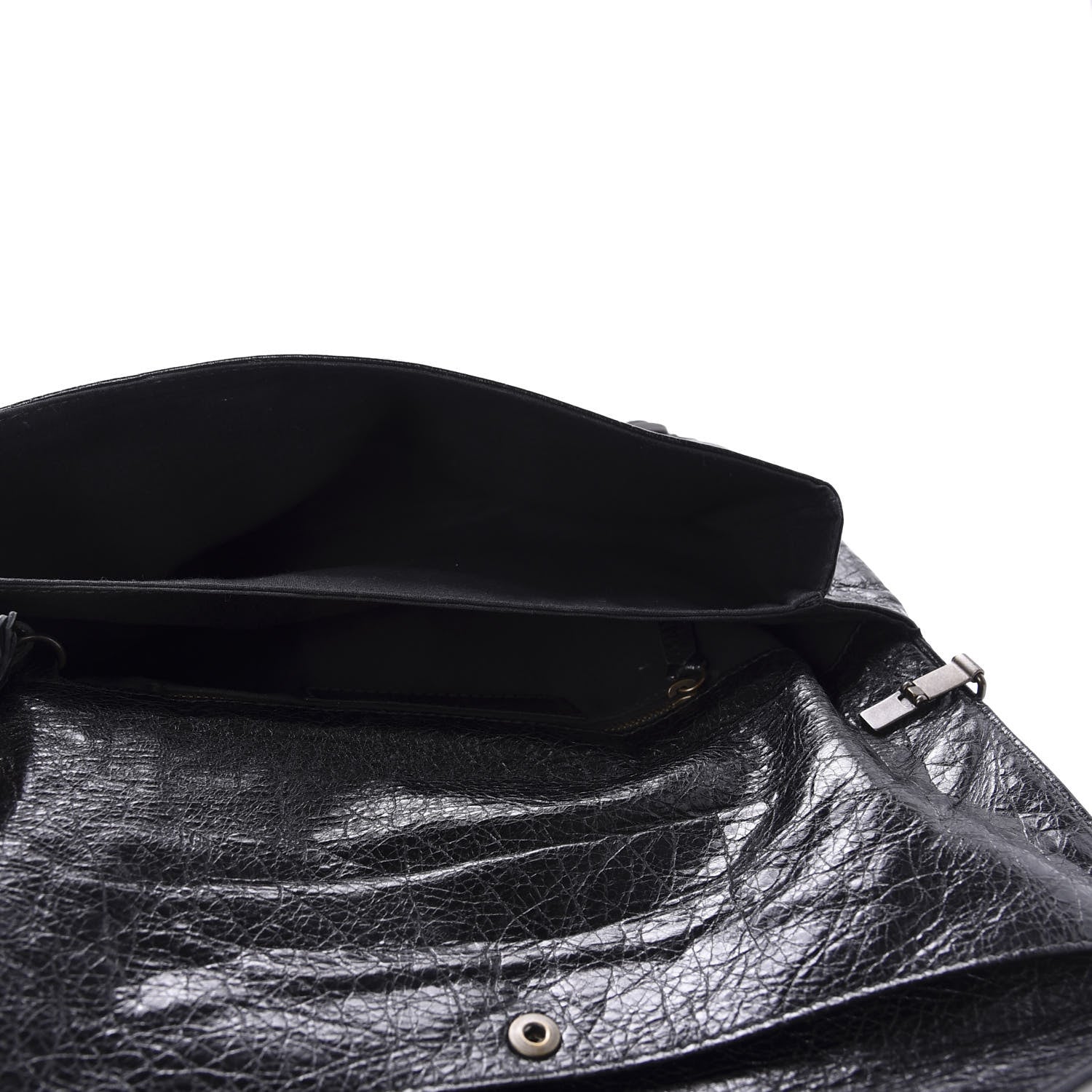 Balenciaga Agneau Classic Hardware Envelope Clutch Black 6 of 11