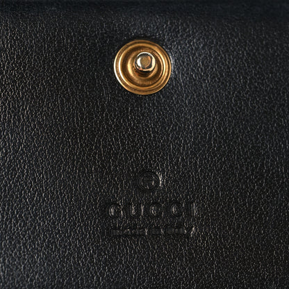 Gucci Calfskin Matelasse GG Marmont Card Case Black 7 of 9