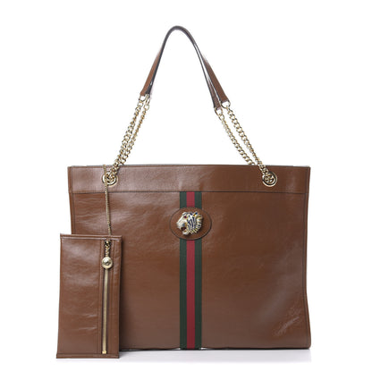 Gucci Calfskin Large Rajah Chain Tote Cuir 1 of 11
