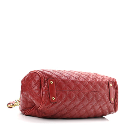 Marc Jacobs Calfskin Quilted Leather Stam Bag Red 3 of 8