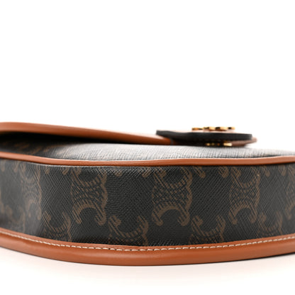 Celine Canvas Calfskin Triomphe Mini Besace Tan 9 of 11