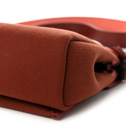 Hermes Military Toile Vache Hunter Herbag Zip Retourne 20 Rouge H 10 of 11