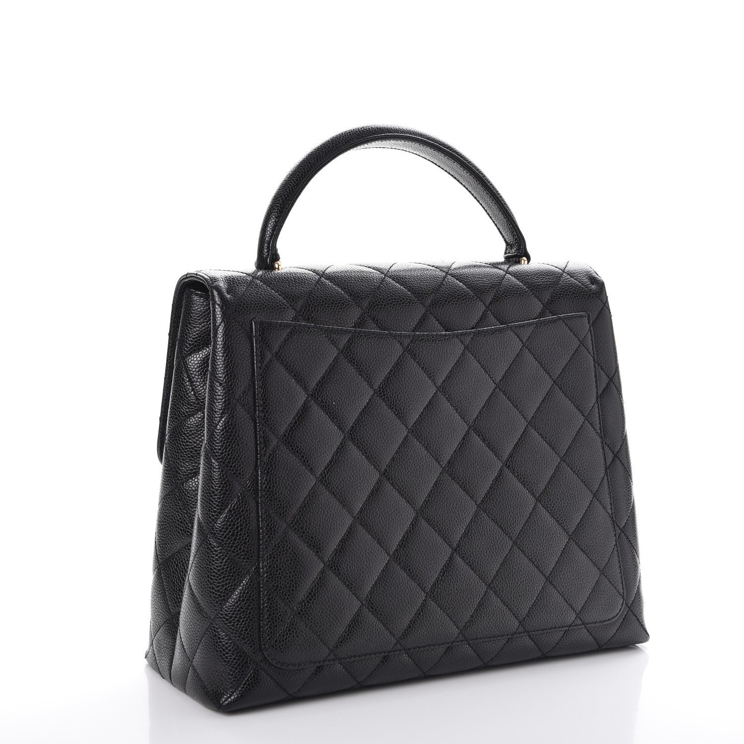 Chanel Caviar Quilted Jumbo Kelly Flap Black 3 of 12