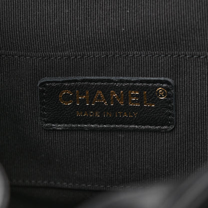 Chanel Lambskin Quilted Small Duma Drawstring Backpack Black 6 of 11