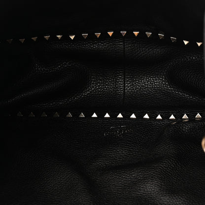 Valentino Garavani Grained Calfskin Medium Rockstud Reversible Tote Black Rose Violet 9 of 16