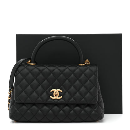 Chanel Caviar Quilted Small Coco Handle Flap Black 12 of 12