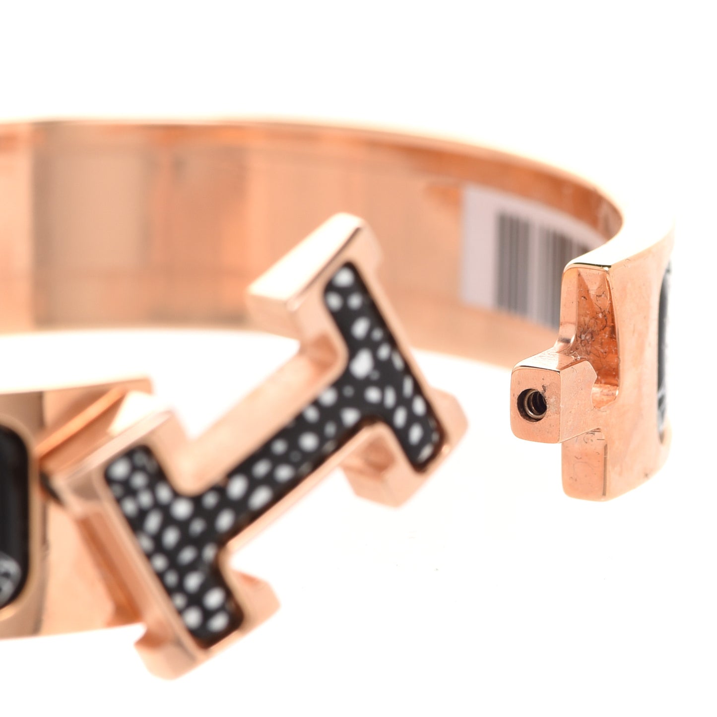 Enamel Narrow Print Guepards Clic Clac H Bracelet PM Positif Negatif