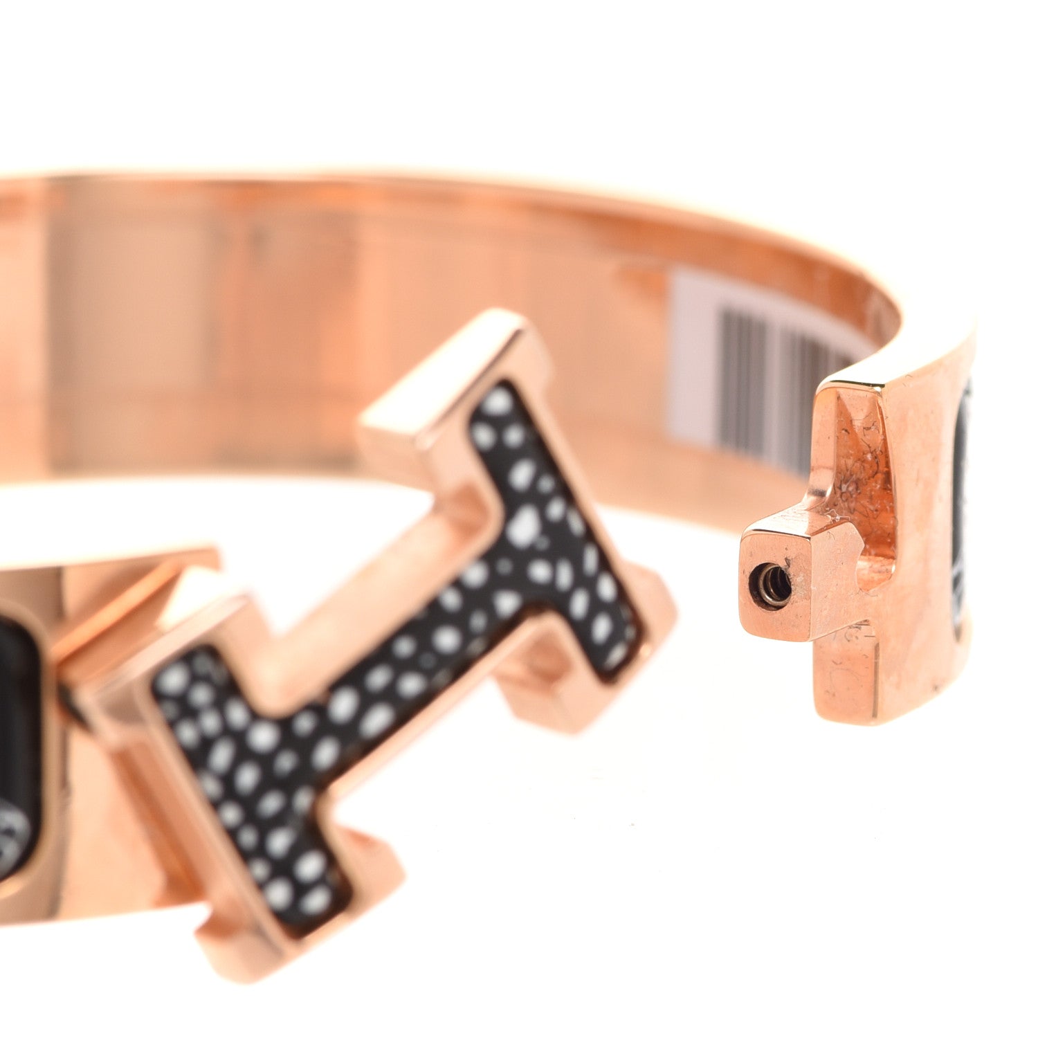 Hermes Enamel Narrow Print Guepards Clic Clac H Bracelet PM Positif Negatif 5 of 6