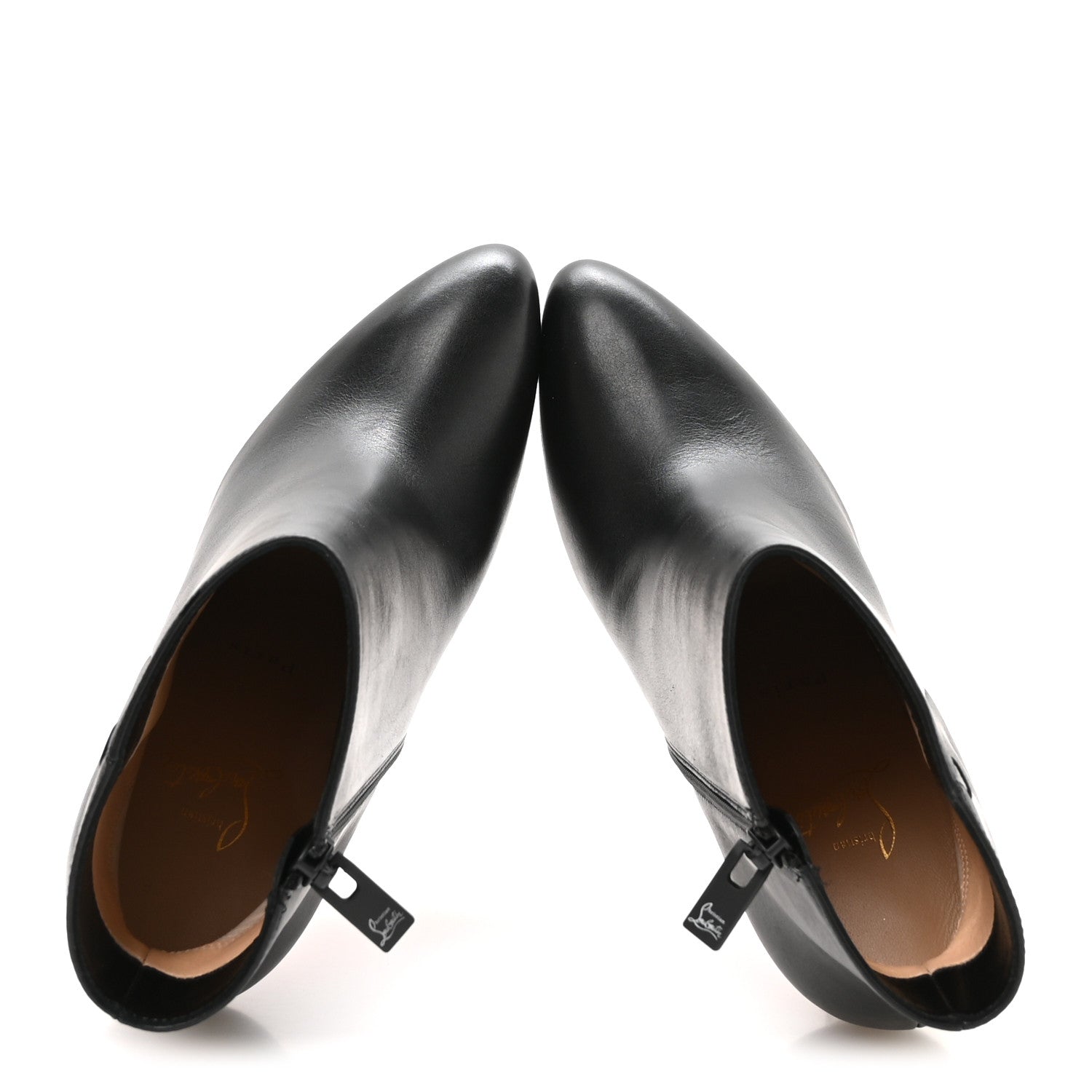 Christian Louboutin Calfskin Degrade Fannylove Alta 120 Booties 38.5 Black 2 of 8