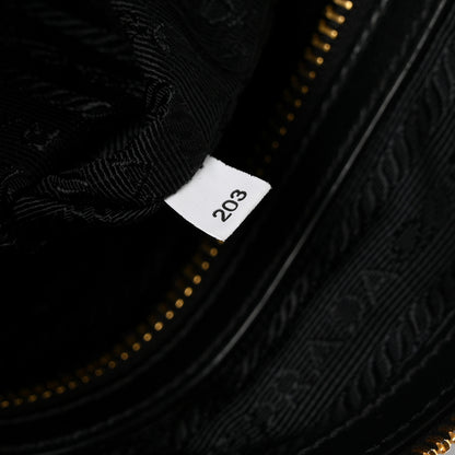 Prada Tessuto Nylon Soft Calf Shopping Tote Black 10 of 17