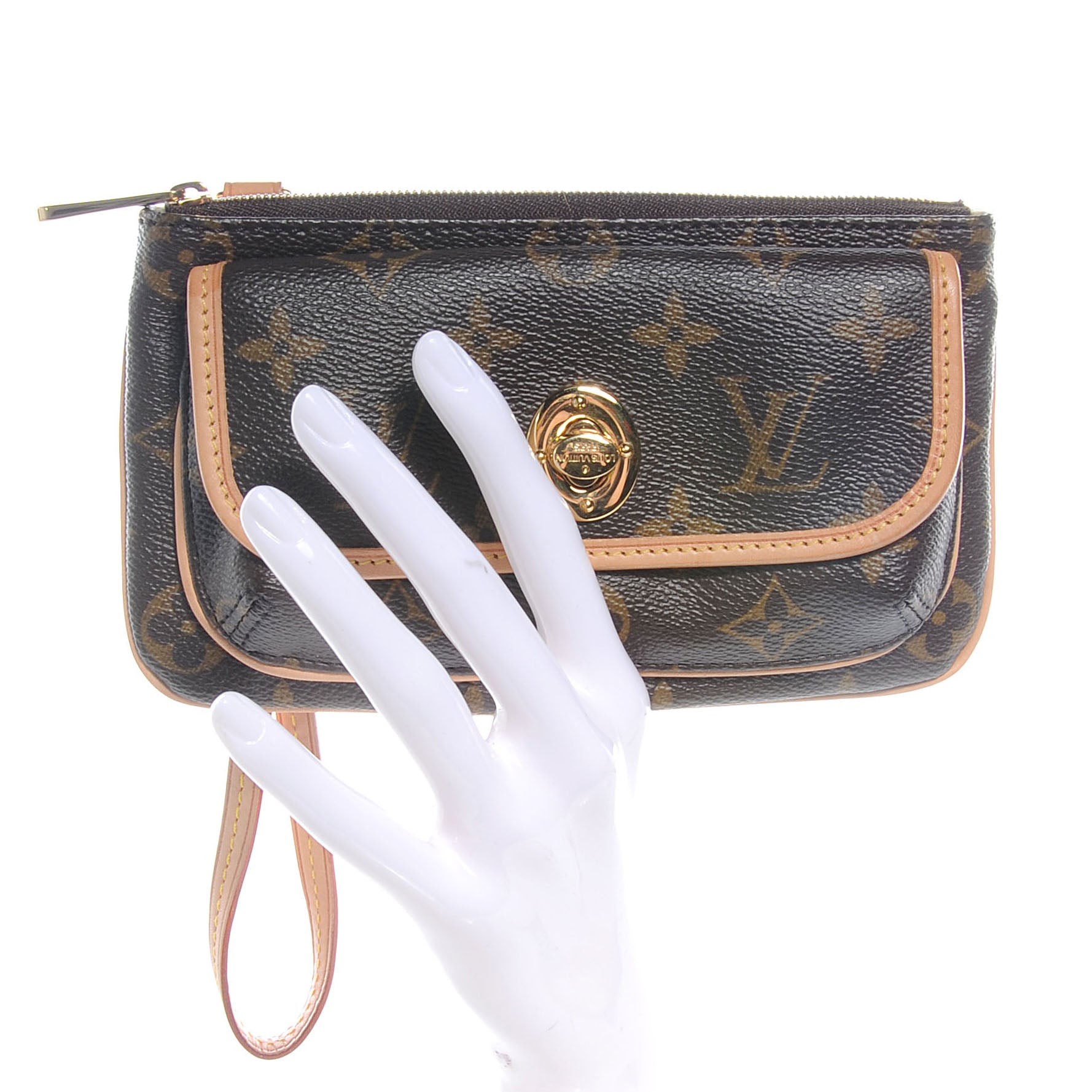 Louis Vuitton Monogram Tikal Pochette Wristlet 2 of 7