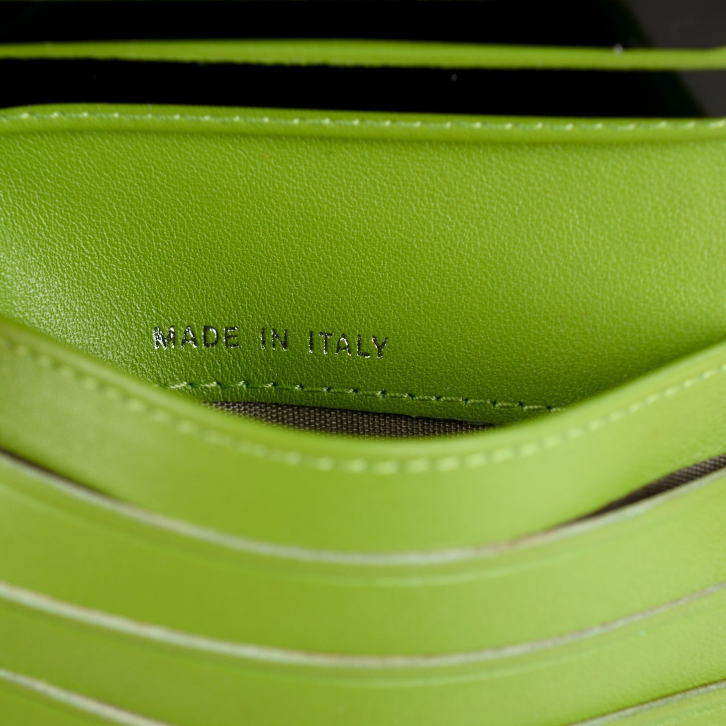 Patent Quilted Brilliant Compact Wallet Light Green