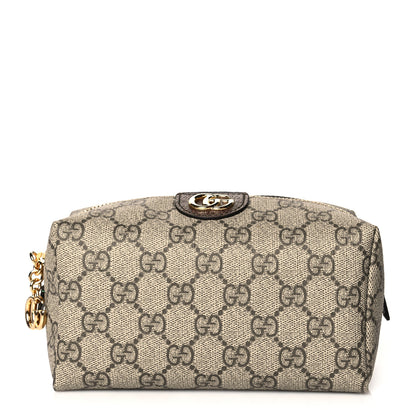 Gucci Soft GG Supreme Monogram Calfskin Medium Ophidia Cosmetic Case Beige Ebony New Acero 1 of 13