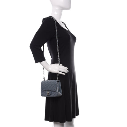 Chanel Lambskin Quilted Mini Square Flap Blue 2 of 16