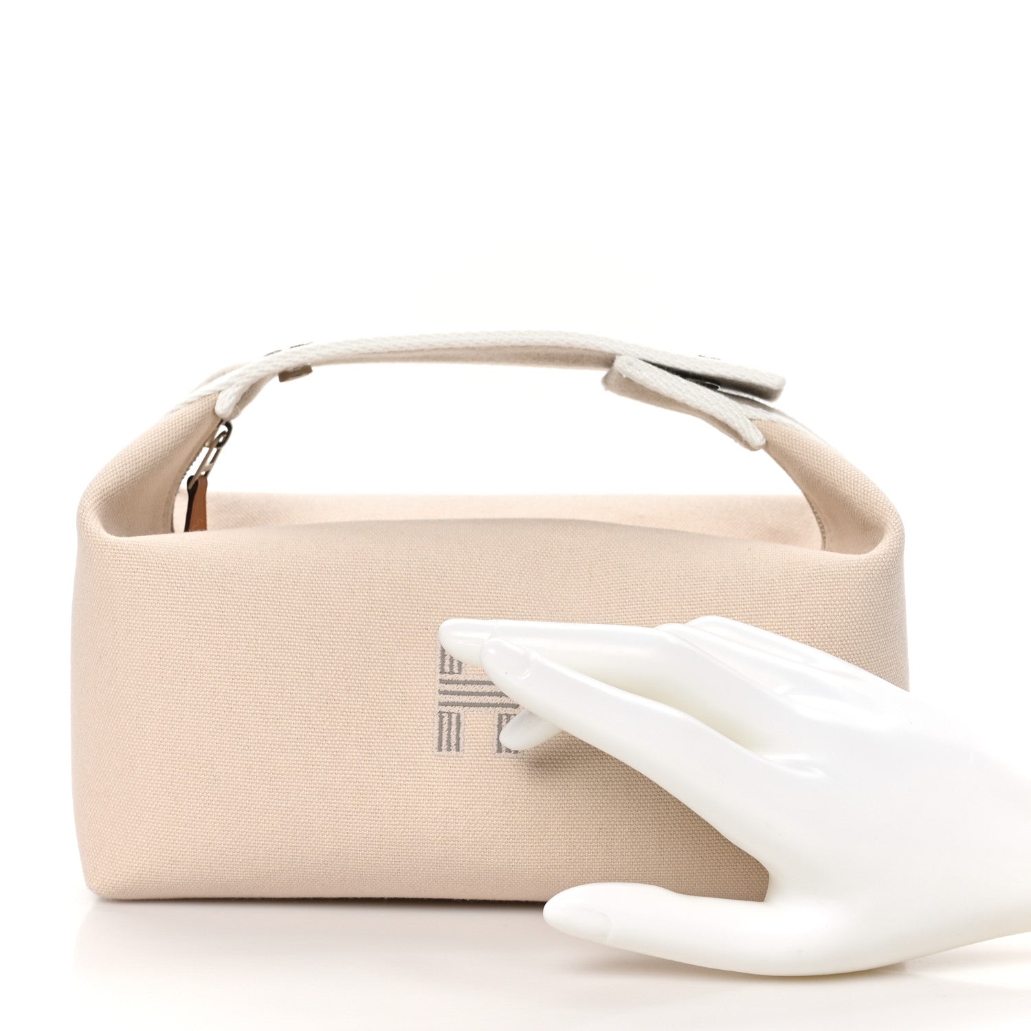 Hermes Canvas Bride-A-Brac Pouch Natural 2 of 9