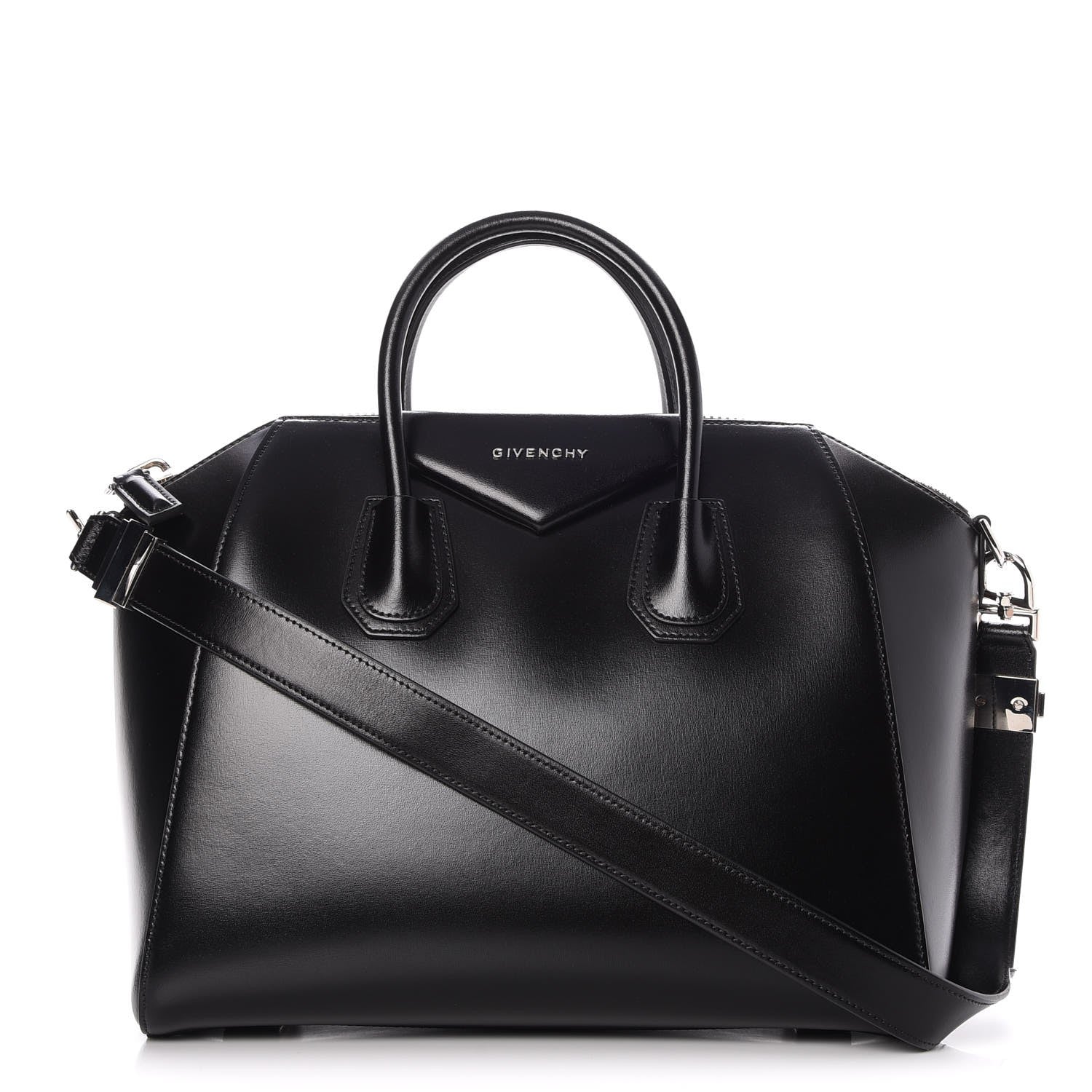 Givenchy Shiny Lord Calfskin Medium Antigona Black 1 of 7