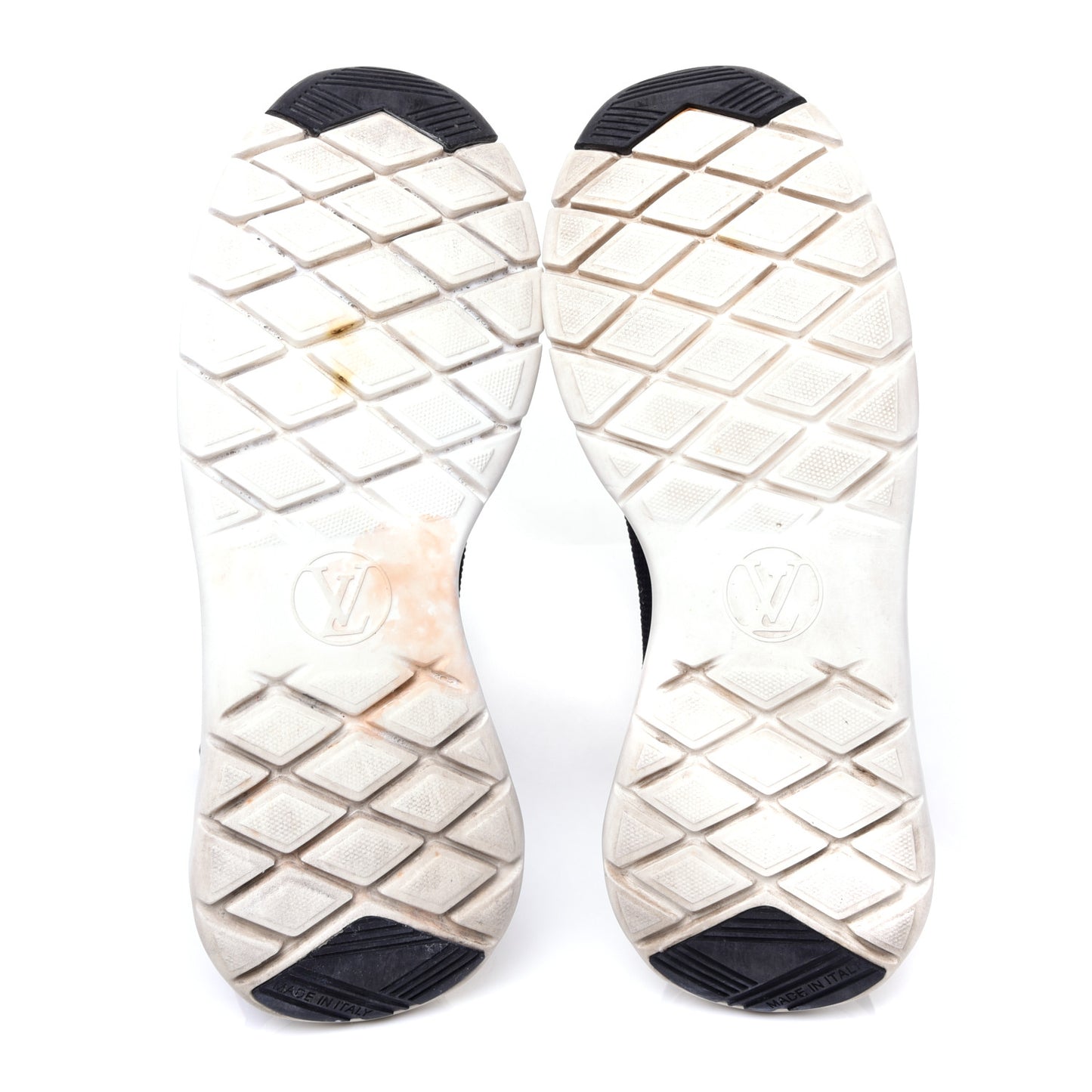 Stretch Fabric LV Black Heart Sock Sneaker 39 Black