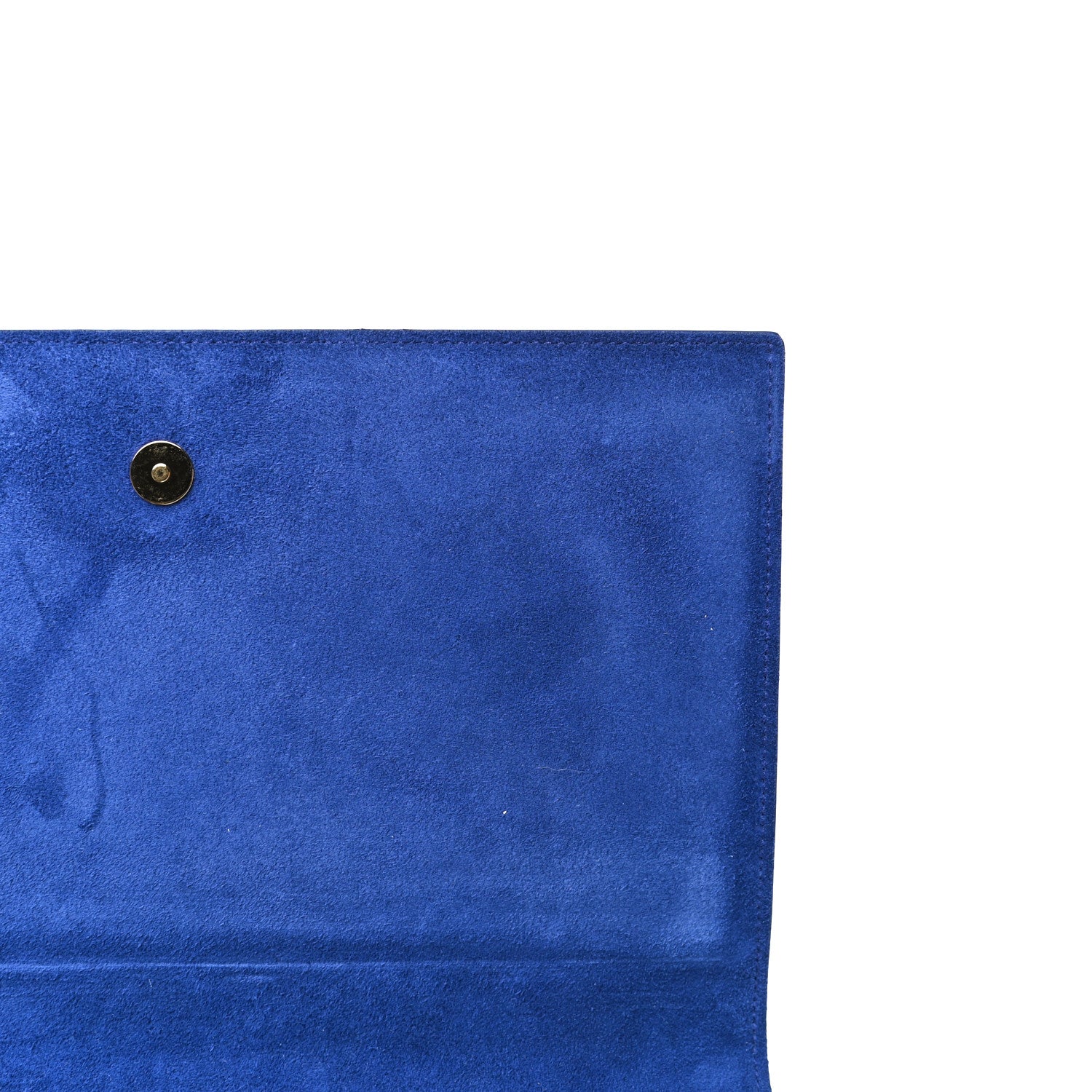 Saint Laurent Patent Calfskin Monogram Large Belle De Jour Clutch Royal Blue 12 of 15
