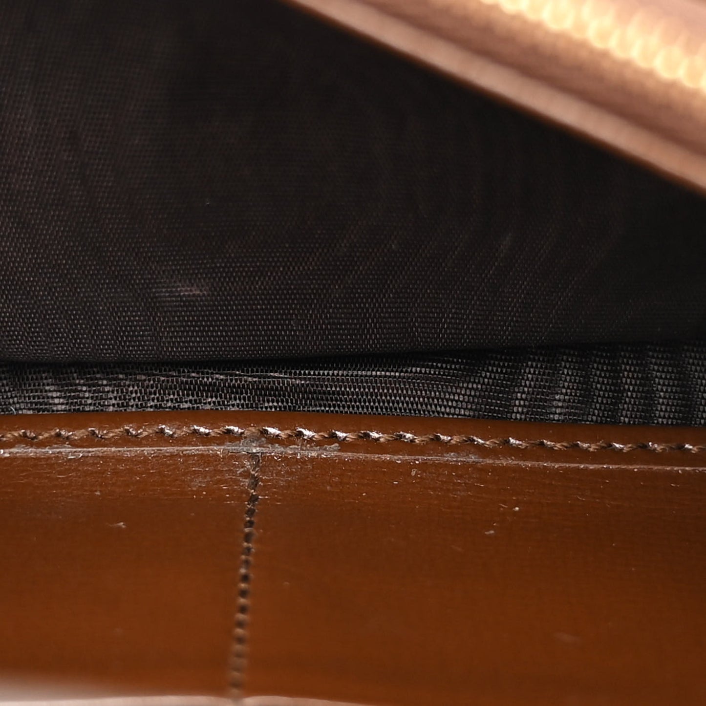 GG Supreme Monogram Azalea Calfskin Web Jackie 1961 Chain Wallet Beige Ebony Brown Sugar