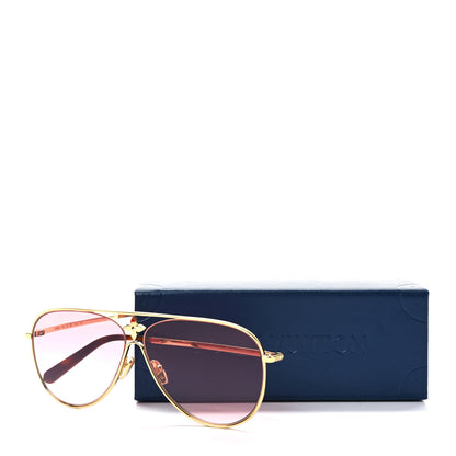 Louis Vuitton Metal LV Star Pilot Sunglasses Z1868U Pink 7 of 7