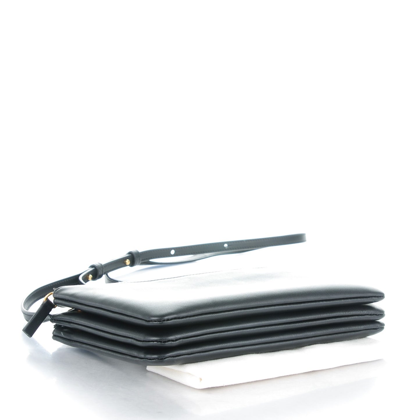 Lambskin Small Trio Crossbody Bag Black