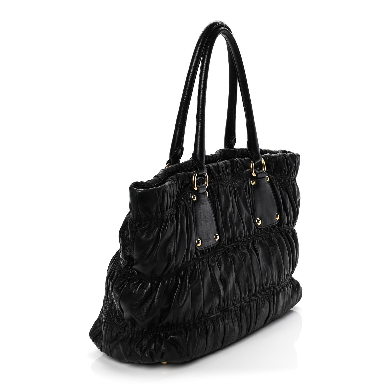 Prada Nappa Gaufre Tote Black 2 of 10