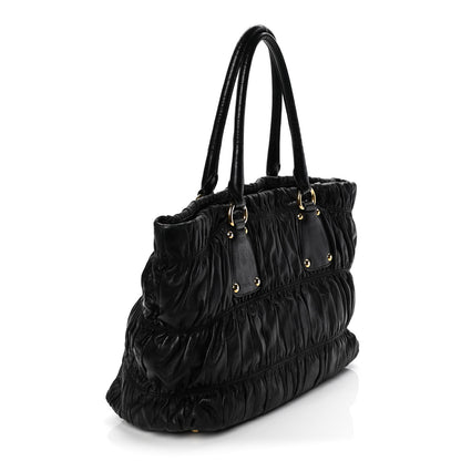 Prada Nappa Gaufre Tote Black 2 of 10