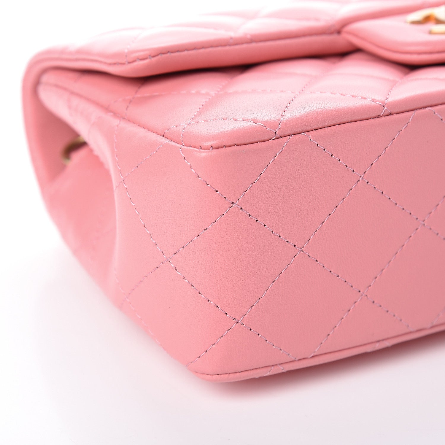 Chanel Lambskin Quilted Mini Rectangular Flap Pink 5 of 11