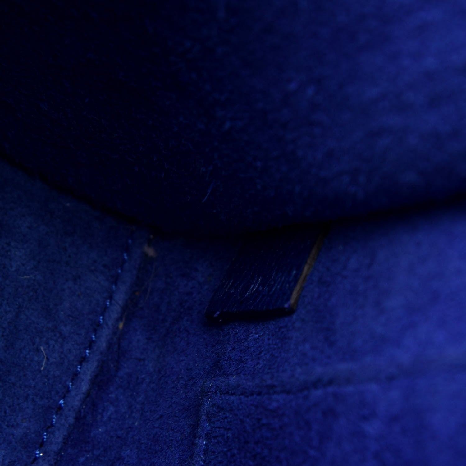 Celine Drummed Calfskin Nano Luggage Indigo 8 of 10