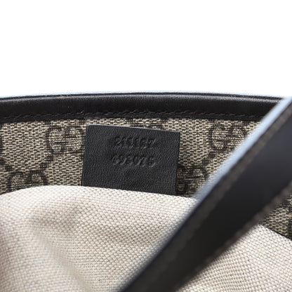 Gucci GG Supreme Monogram Medium Zippered Shopping Tote Dark Brown 7 of 9