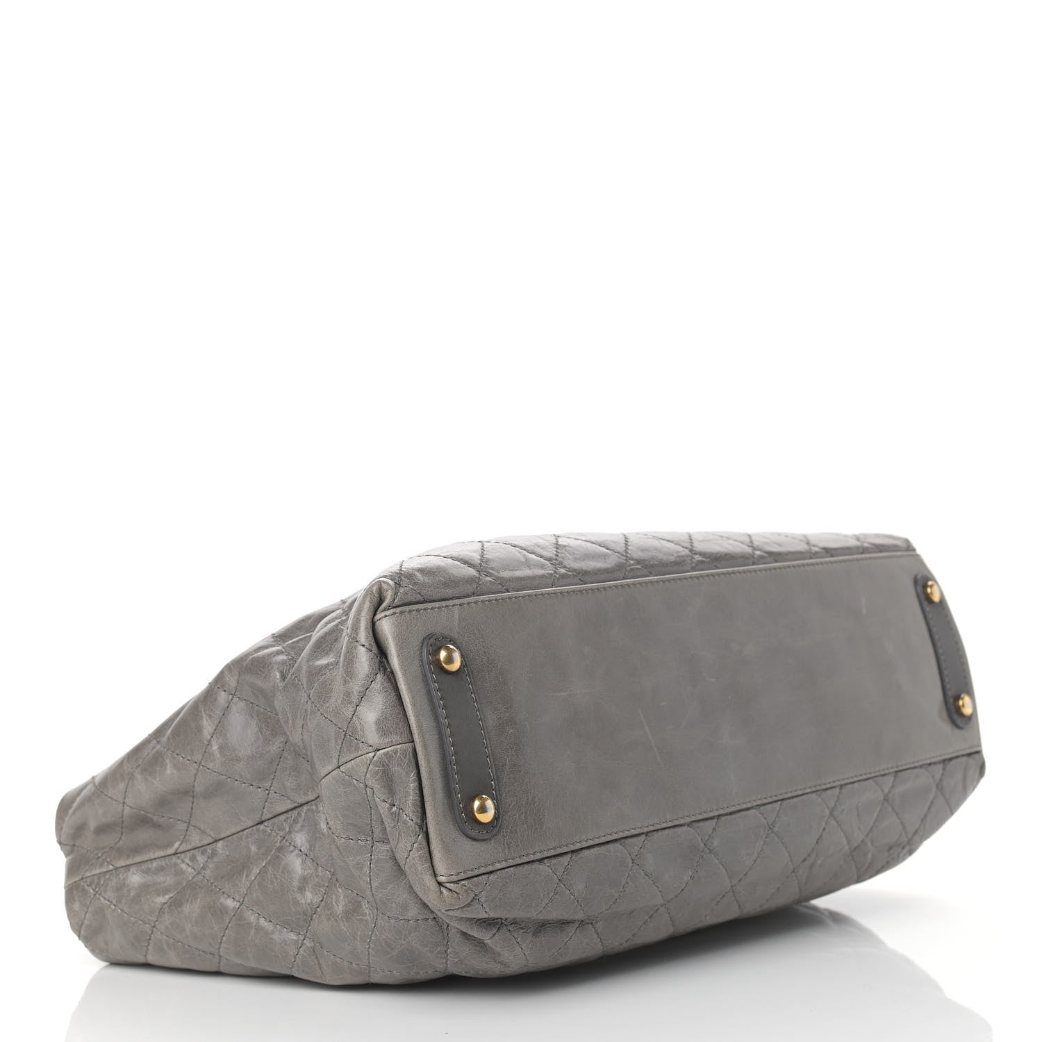 Chanel Glazed Calfskin Stingray Large Bindi CC Tote Grey 4 of 16