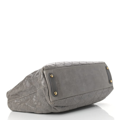 Chanel Glazed Calfskin Stingray Large Bindi CC Tote Grey 4 of 16