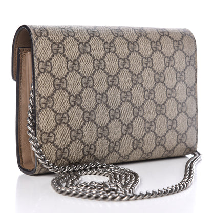 Gucci GG Supreme Monogram Mini Dionysus Chain Wallet Beige Taupe 3 of 11