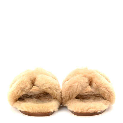 Hermes Woolskin Oran Sandals 37 Beige Argile 3 of 8
